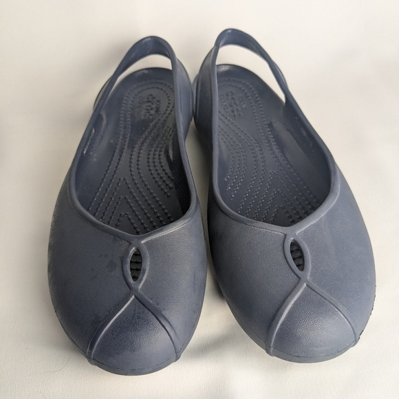 Crocs Olivia II Flat Ballet Women Shoes Size 8 Navy Blue Color - Picture 1 of 8